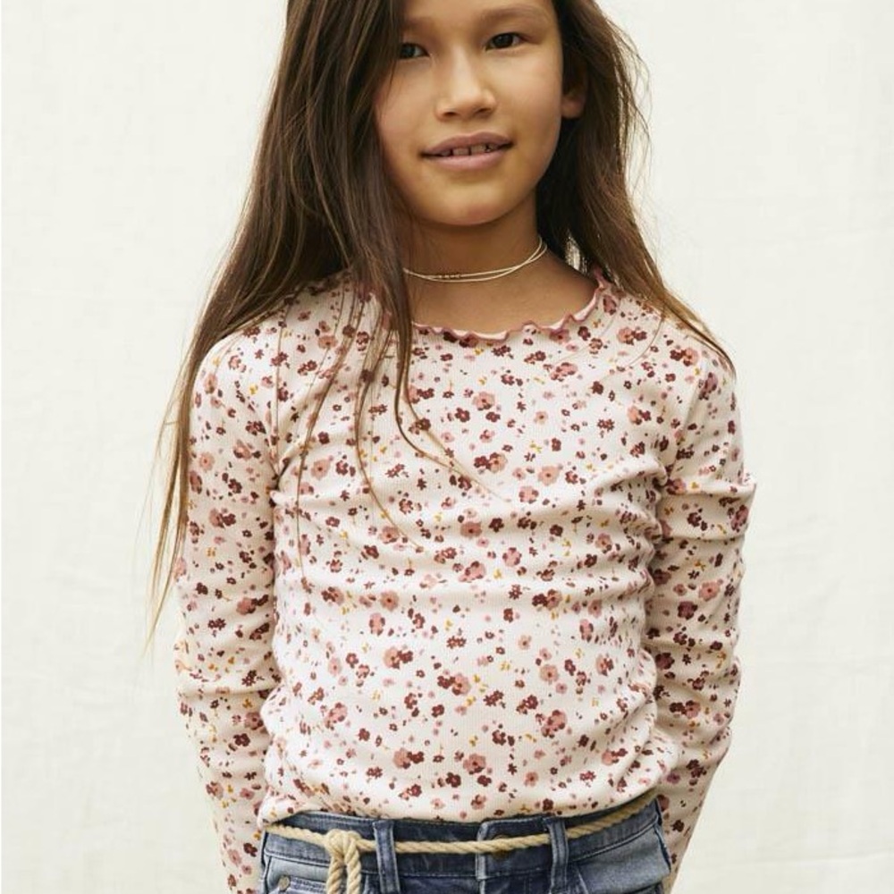 Matilda Jane Just Imagine Izelle Girls Ditsy Floral Crew Neck Top Size 6